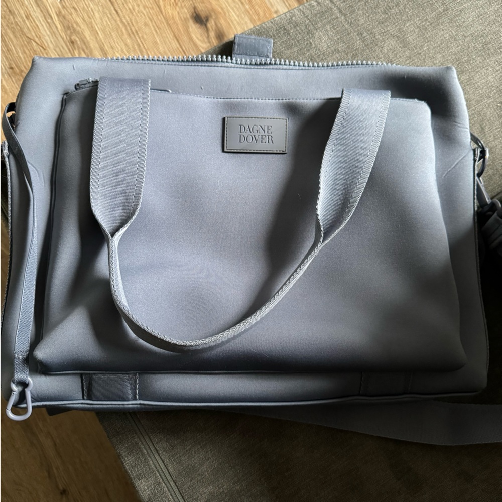 DAGNE DOVER Leather Trimmed Tote Briefcase